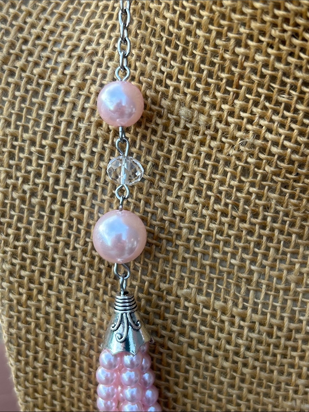 Paparazzi ONE WOMAN SHOW Pink Pearl Multi-Strand Necklace - Picture 3 of 8
